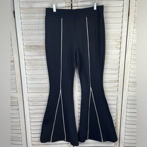VICTOR GLEMAUD (for Target) High Rise Flare Leg Pants Black w White Piping-Large